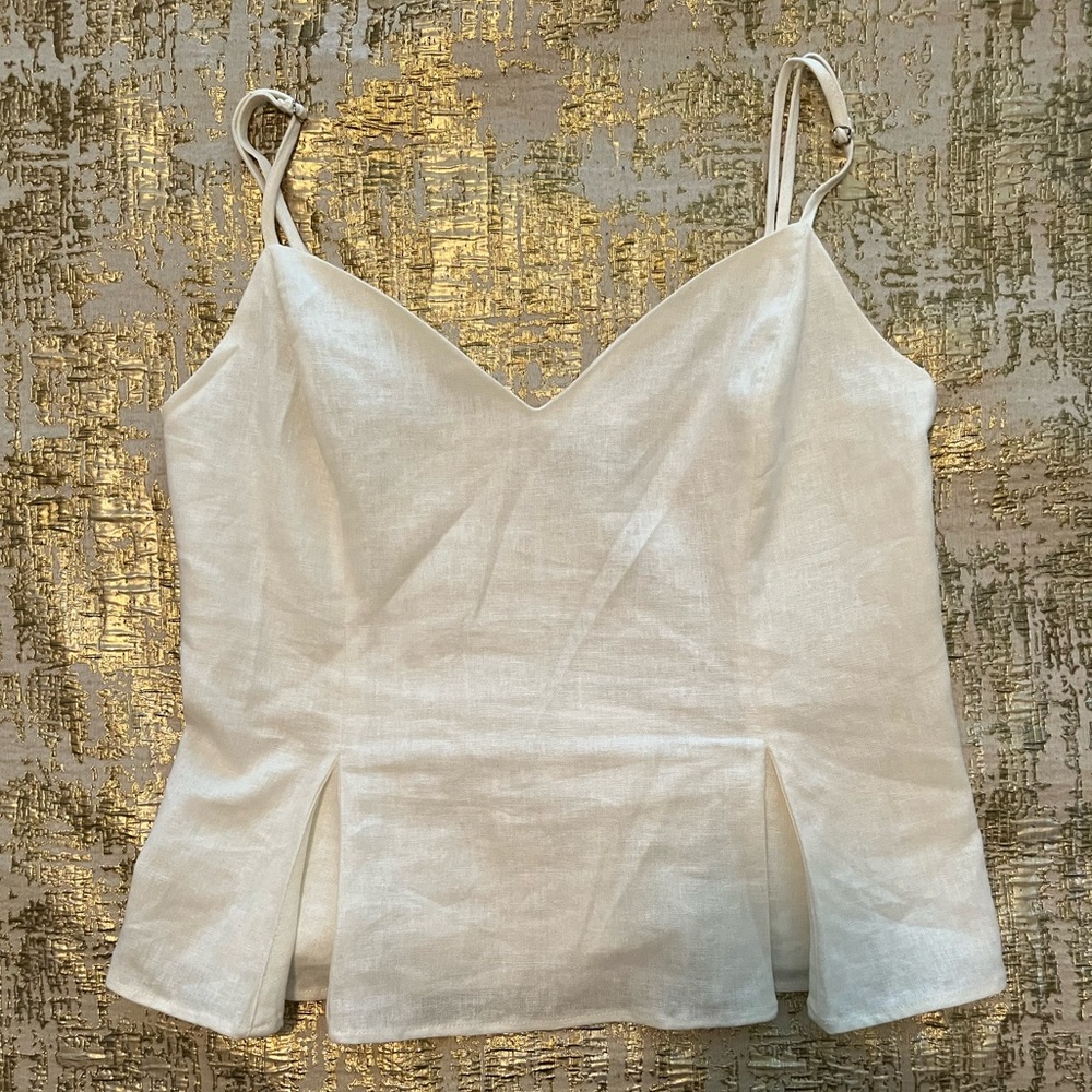 Zara White Cotton Tank